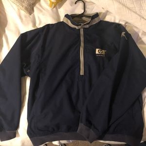 Men’s navy pullover windbreaker